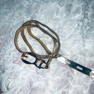 Gold metal Braided Belt -29 1/2” by 3/8”